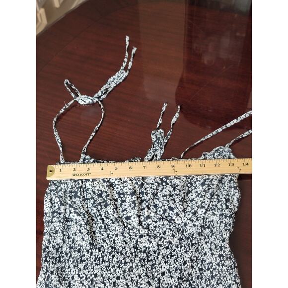 Free People Intimately Bardot Bodysuit Black Combo Floral Tie Straps Medium - Picture 14 of 14